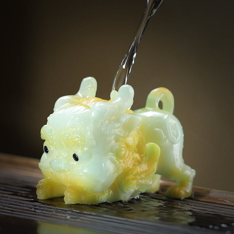 Color Changing Resin PiXiu Figurine for Wealth & Harmony
