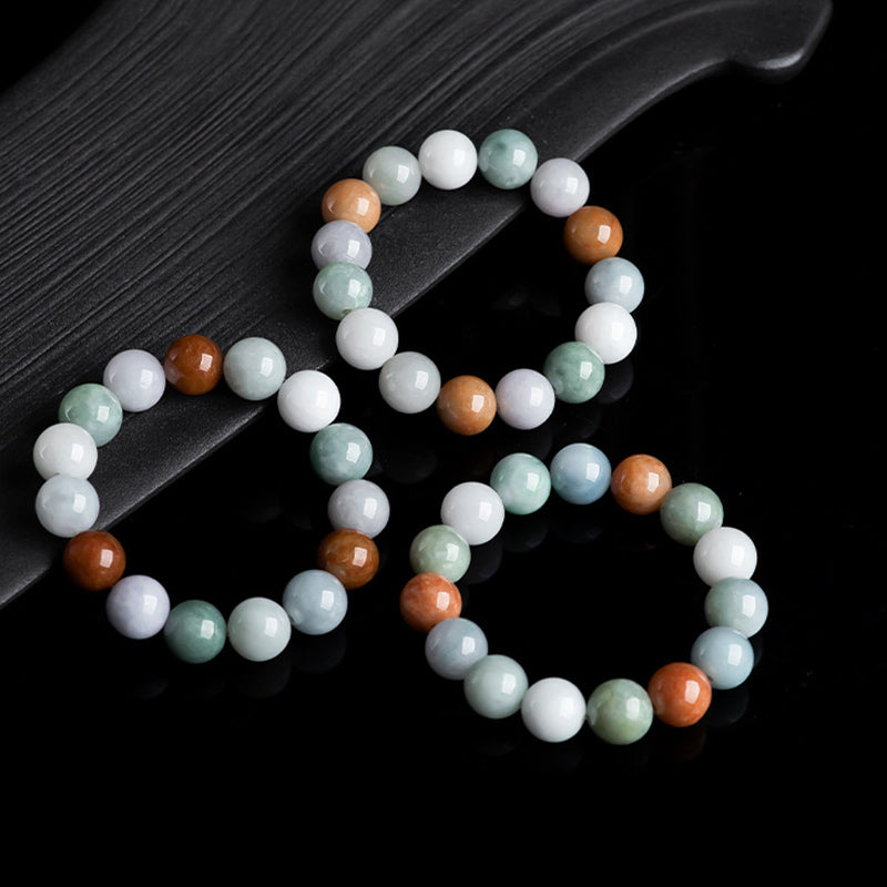 Natural Jade Healing Protection Bracelet with 15 Beads