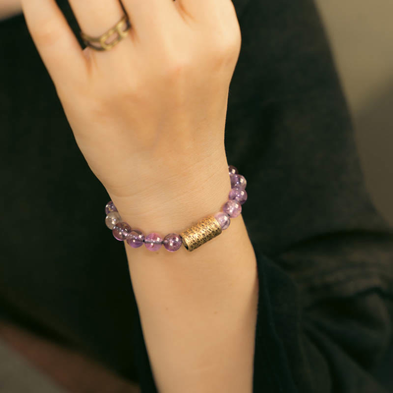 8mm Clear Quartz Protection Bracelet for Mental Clarity