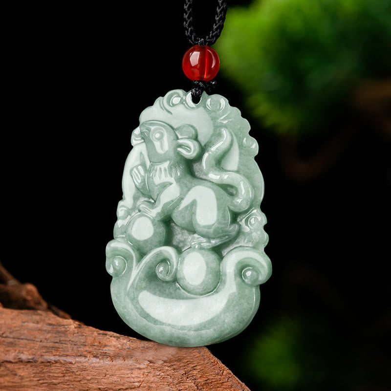 Green Jade 12 Chinese Zodiac Luck | Prosperity Necklace