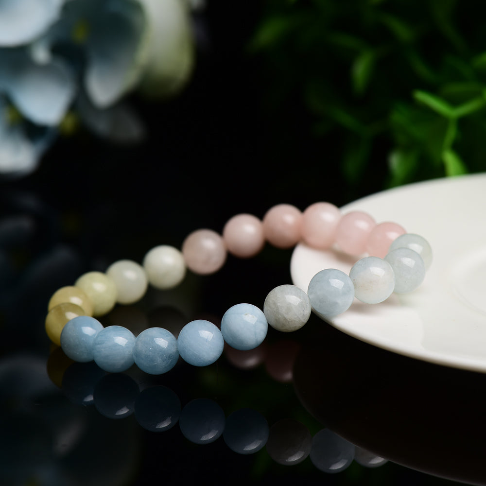 9mm Morganite Spiritual Healing Bracelet