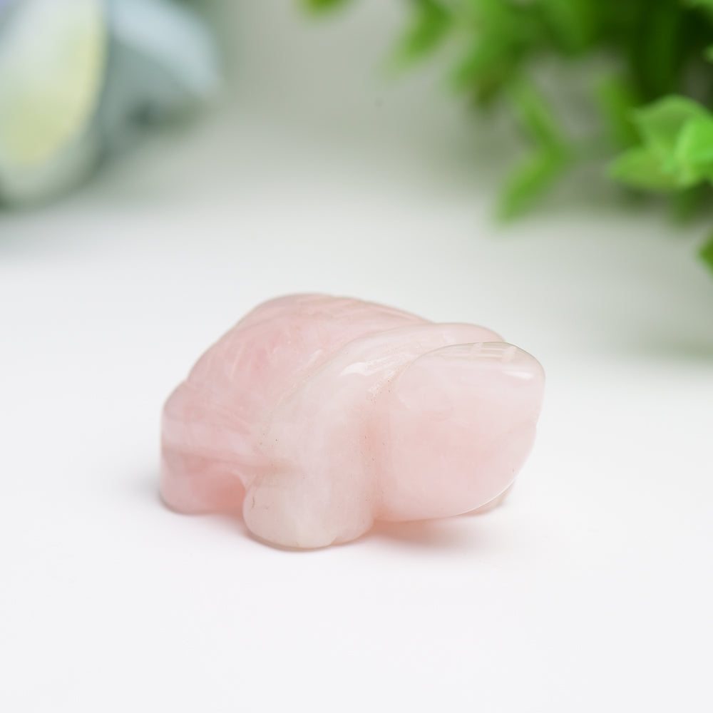 1.4 Inch Mixed Crystal Turtle Figurine for Prosperity & Healing