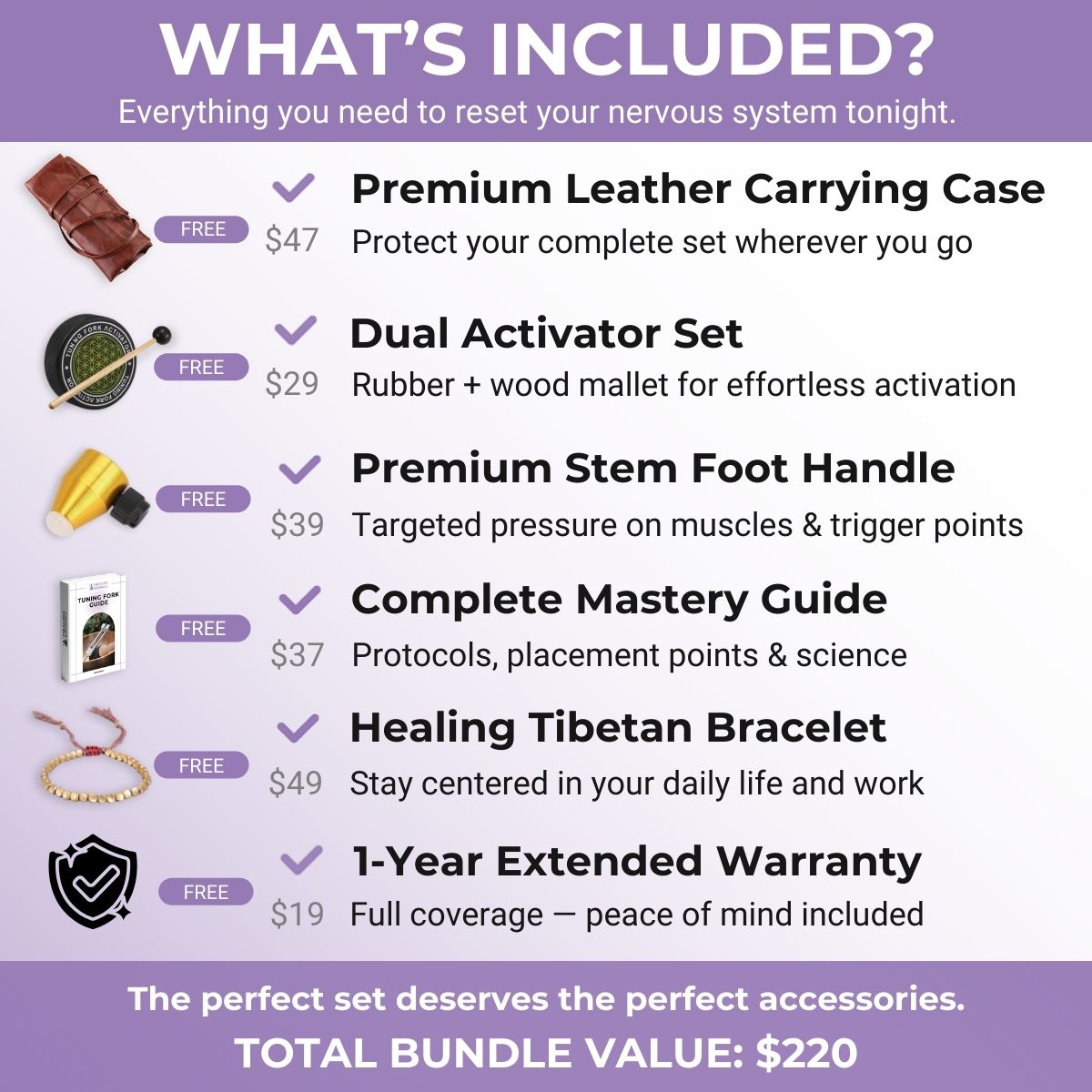 Harmony Tuning Fork Set for Healing