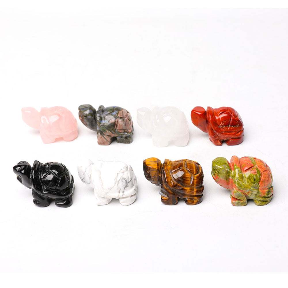 1.5 inch Crystal Turtle Figurine Spiritual Healing Carving