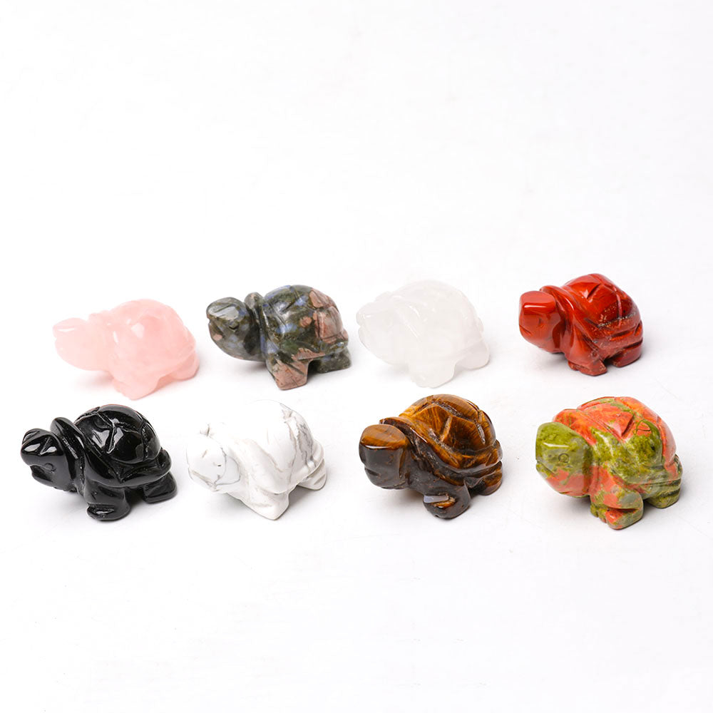 1.5 inch Crystal Turtle Figurine Spiritual Healing Carving