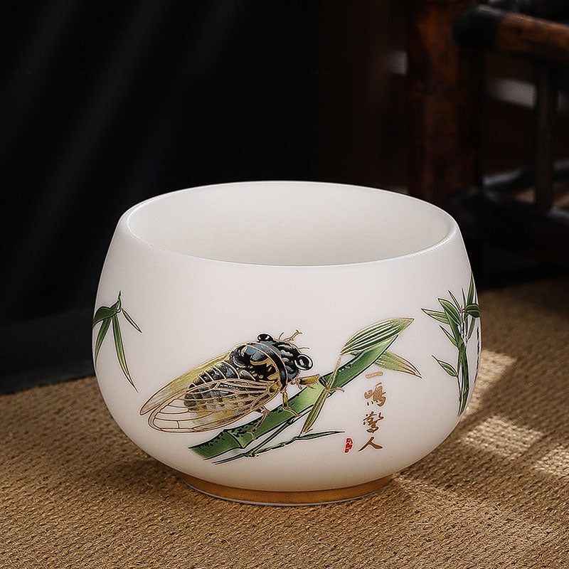 Ceramic Zen Teacup 185ml for Mindful Kung Fu Tea Ceremony