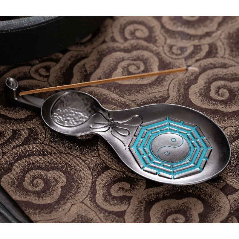 Copper Yin Yang Bagua Incense Burner Decoration 13.8cm