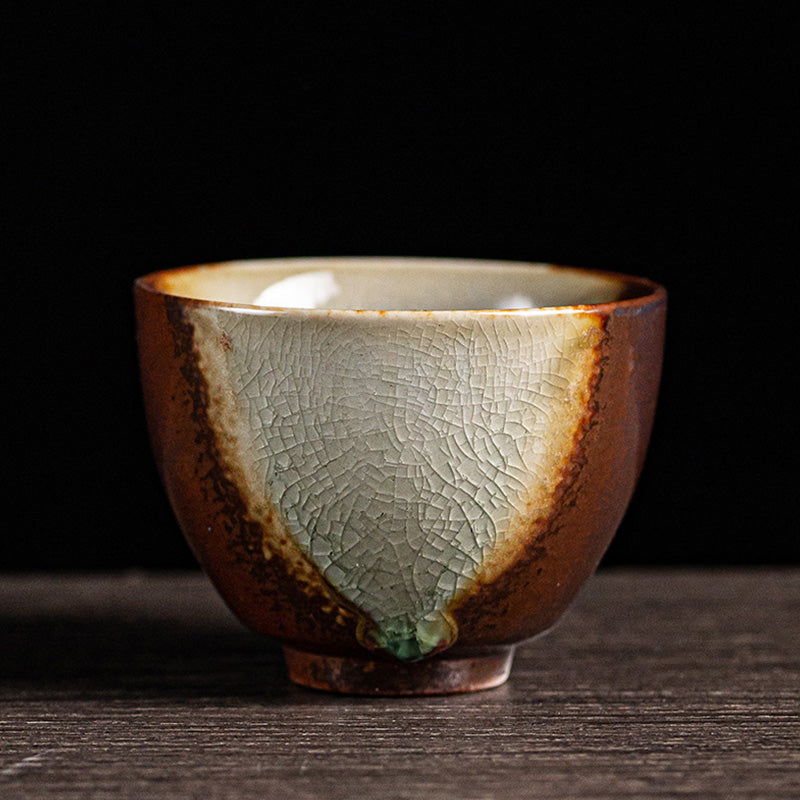 Retro Brown Ceramic Zen Teacup 130ml Meditation Cup