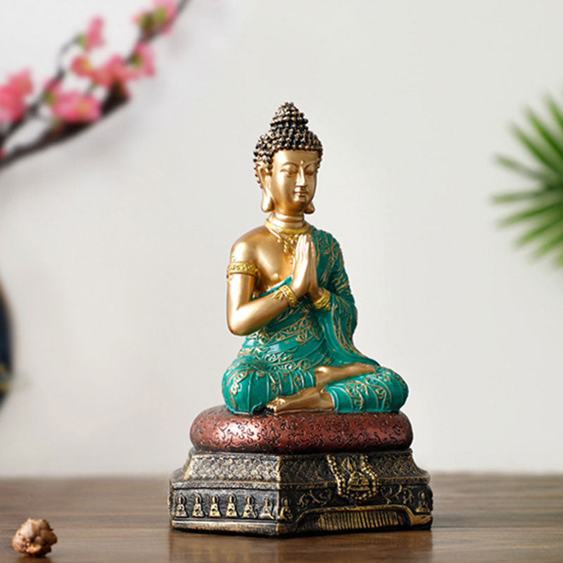 Buddha Compassion Resin Statue for Serenity and Luck