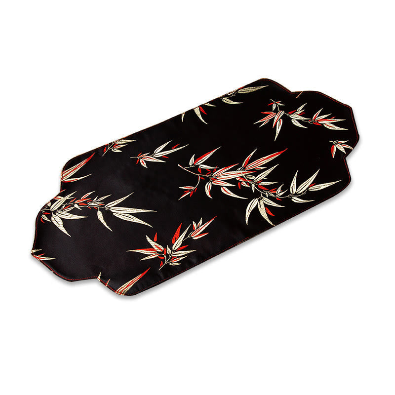 Sea Wave Bamboo Plum Blossom Brocade Tea Mat 48x22cm Zen Decor