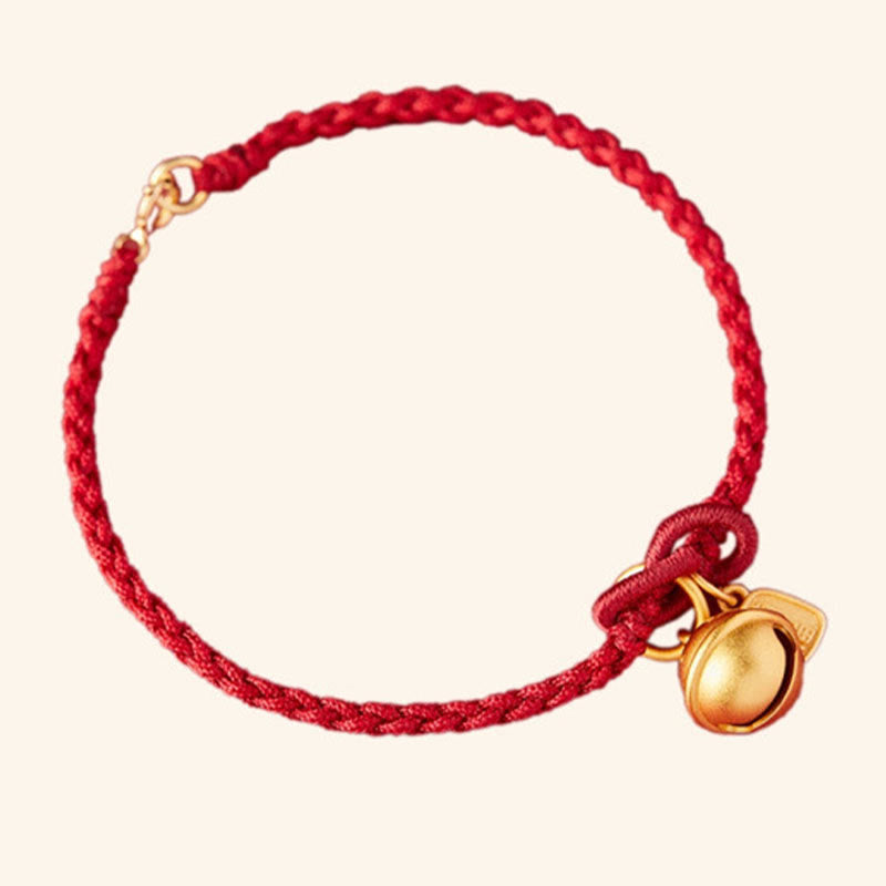 Fu Character Red String Bracelet for Luck & Happiness