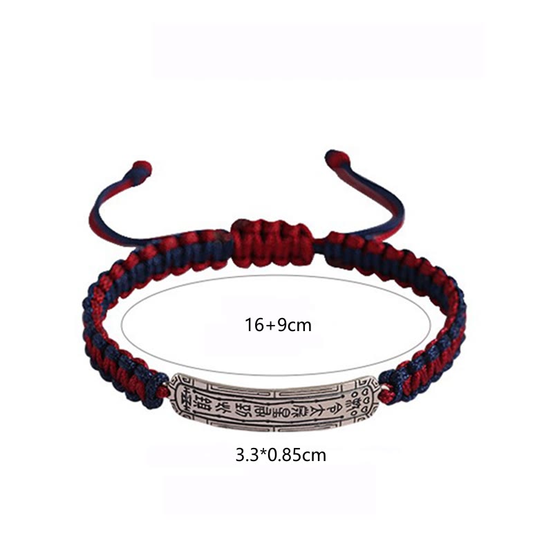 925 Sterling Silver Red String Peace Amulet Bracelet