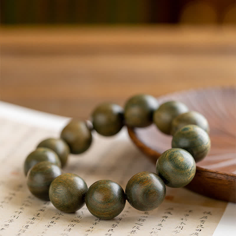 8mm Green Sandalwood Soothing Peace Bracelet