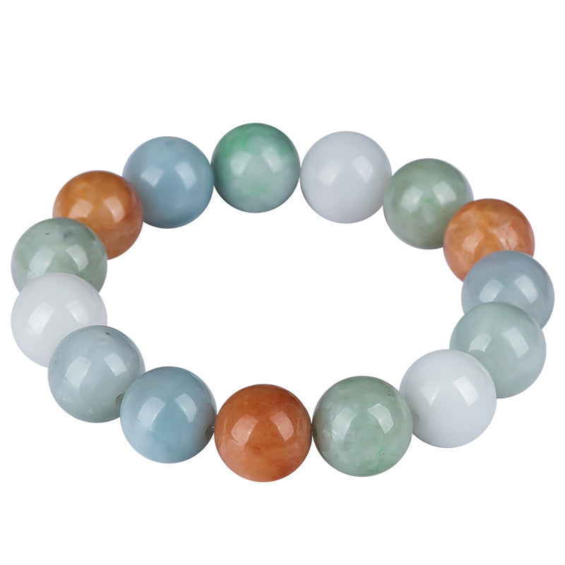 Natural Jade Healing Protection Bracelet with 15 Beads