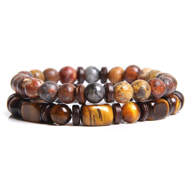 8mm Tiger Eye Emperor Stone Healing Bracelet for Meditation