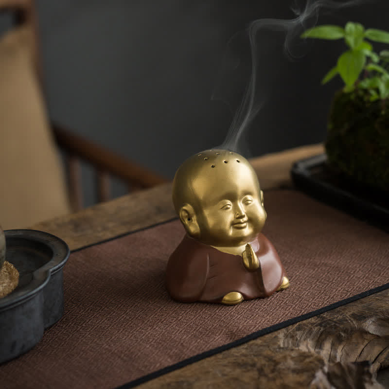 Little Buddha Ceramic Incense Burner for Healing & Meditation