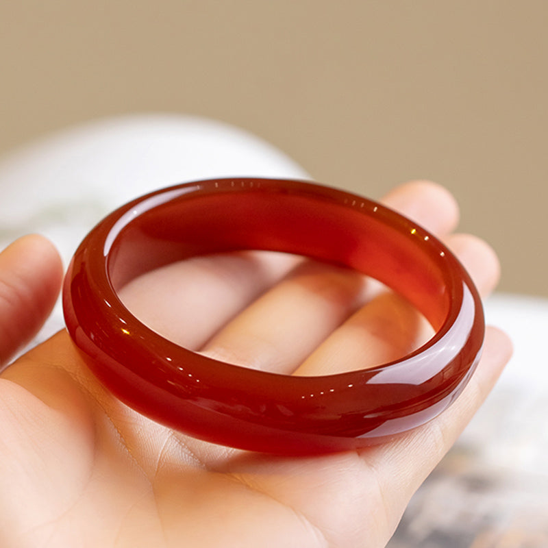 Red Agate Confidence Bracelet Bangle 56mm