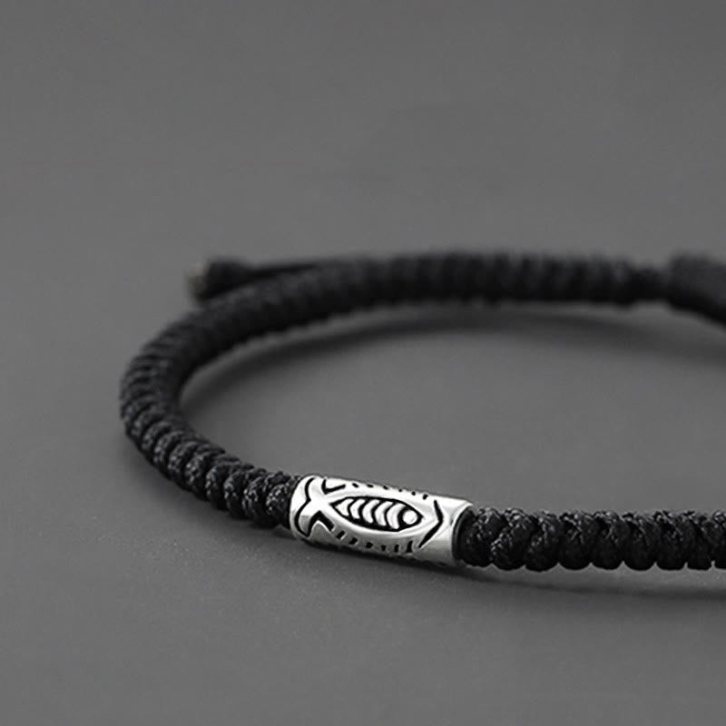 Koi Fish Wealth Bracelet with Black String for Prosperity