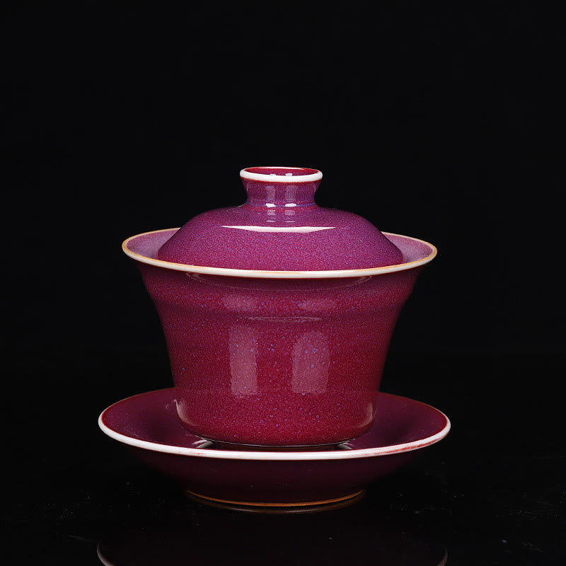 Retro Glaze Kiln Change Ceramic Gaiwan Tea Cup 150ml