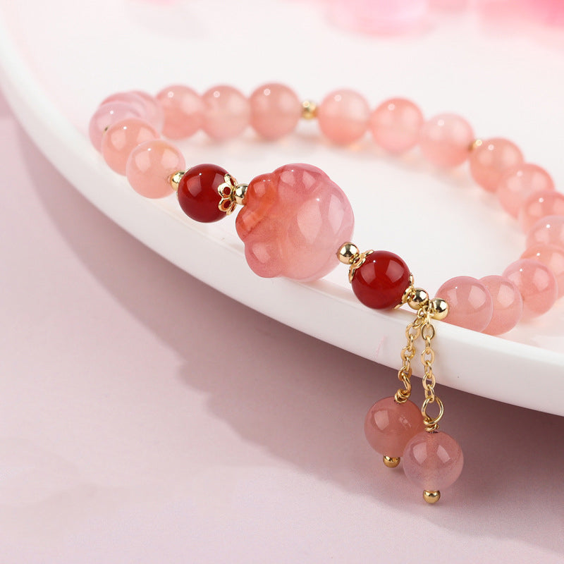 6mm Yanyuan Agate Cat Claw Paw Positive Bracelet