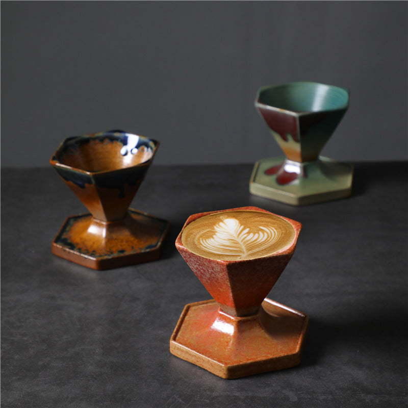 Hexagon Ceramic Tea Coffee Mug 170ml | Zen Decor