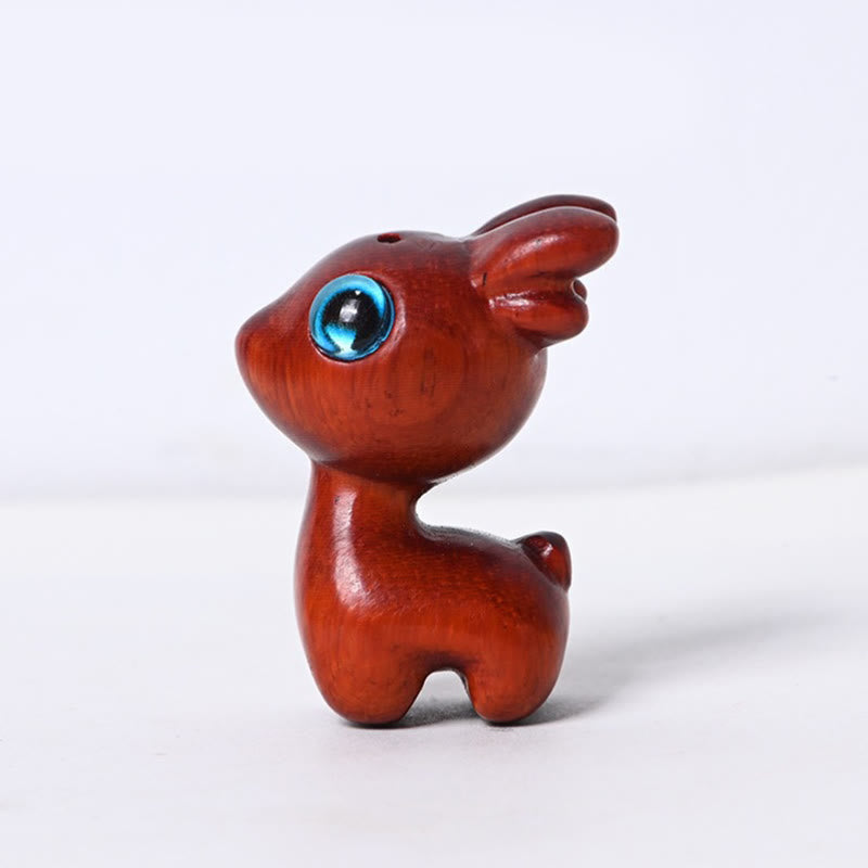Sandalwood Lucky Mini Deer Protection Figurine Small 3.6cm