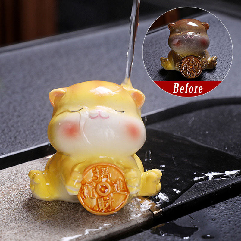 Color Changing Mini Cat Resin Tea Pet | Zen Decor Figurine