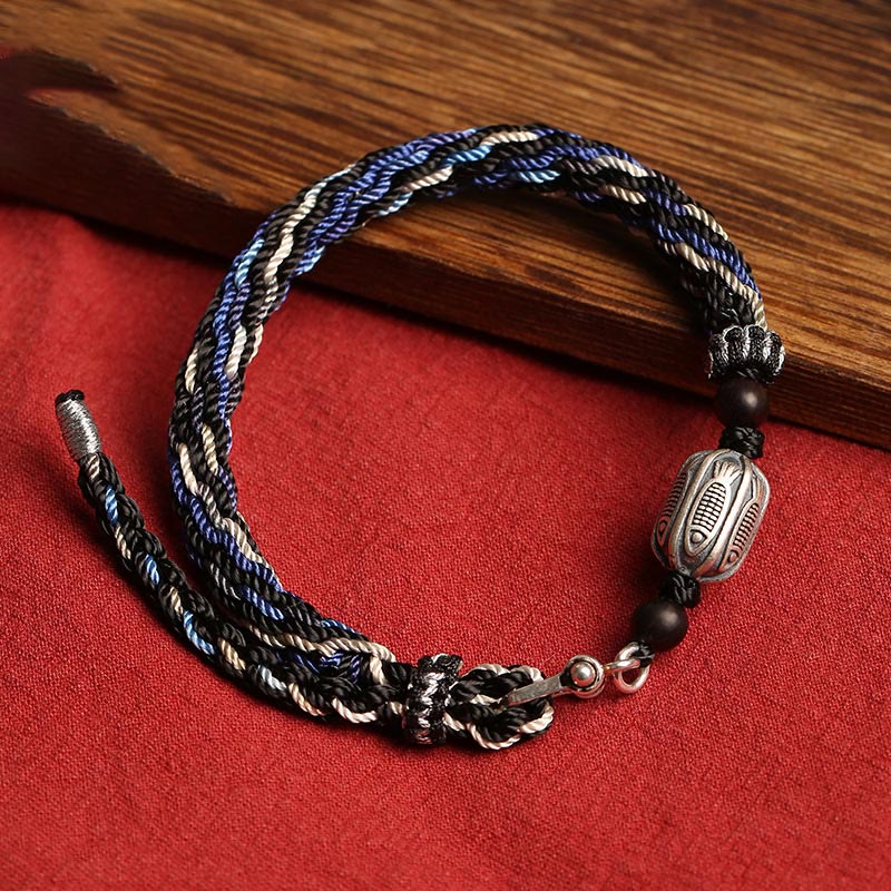 Sterling Silver Koi Fish Wealth Reincarnation Bracelet