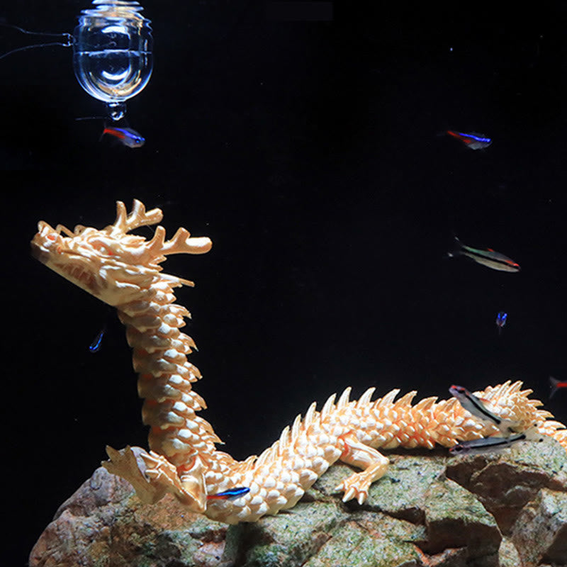 Luminous Feng Shui Dragon Statue 45cm for Luck & Protection