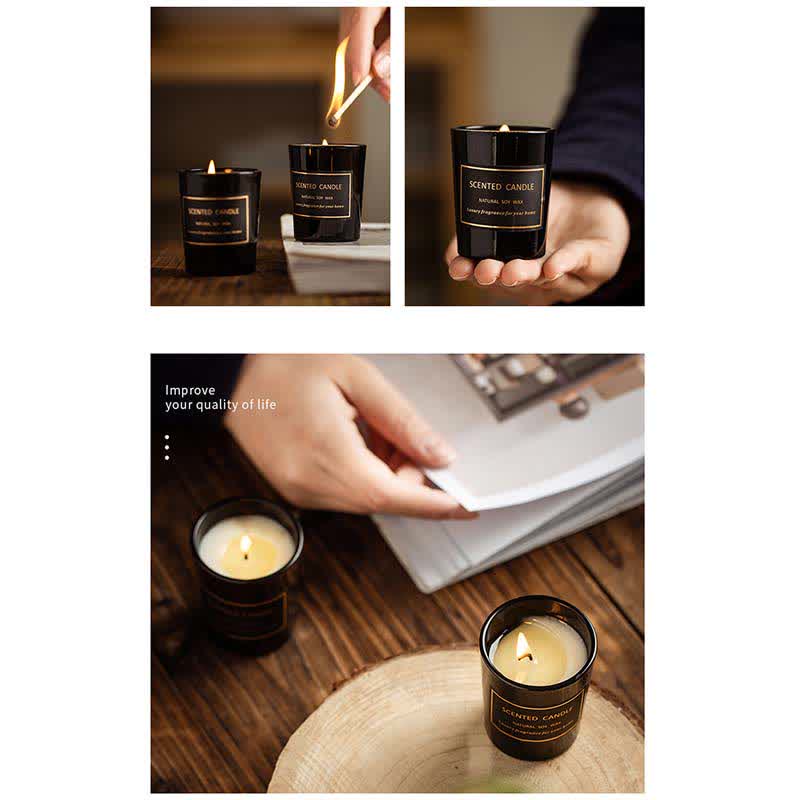 Meditation Scented Soy Wax Candle Blue Bell Pear Freesia