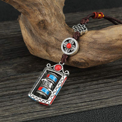 Om Mani Padme Hum Prayer Wheel Keychain | Spiritual Decoration