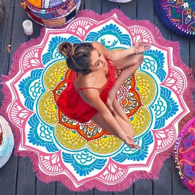150x150cm Polyester Mandala Tapestry for Meditation & Decor