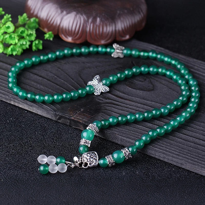 6mm Green Agate Butterfly Support Bracelet