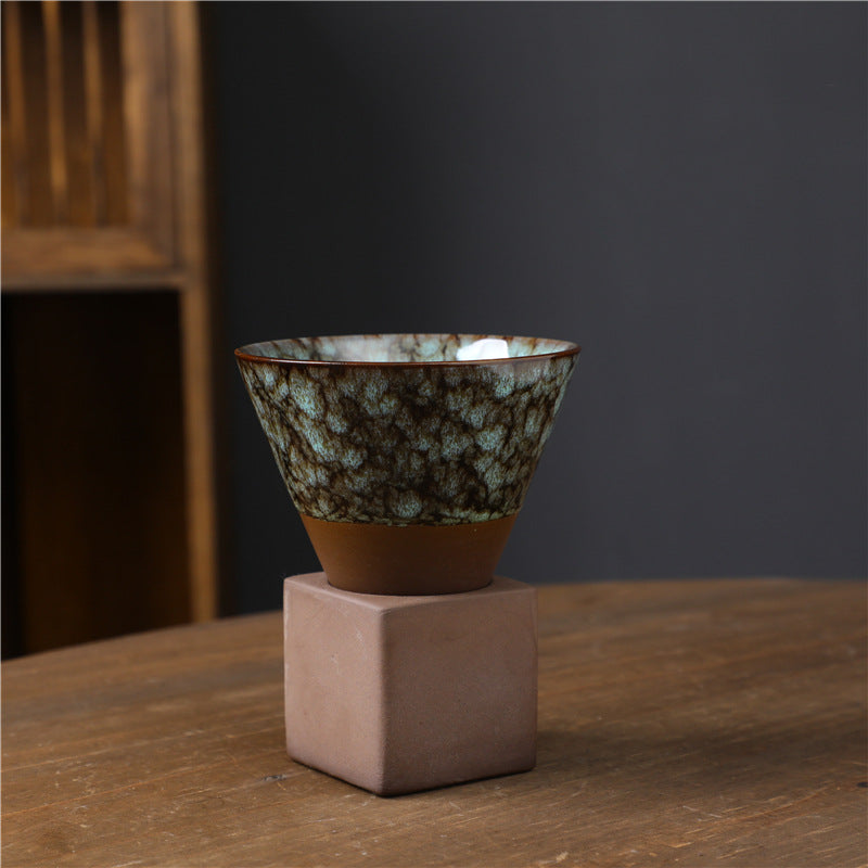 200ml Ceramic Kiln Change Coffee Mug for Zen Decor Rituals