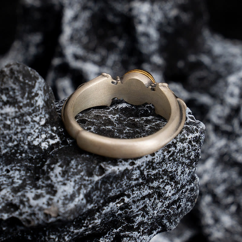 Adjustable 925 Sterling Silver Om Mani Padme Hum Mantras Ring