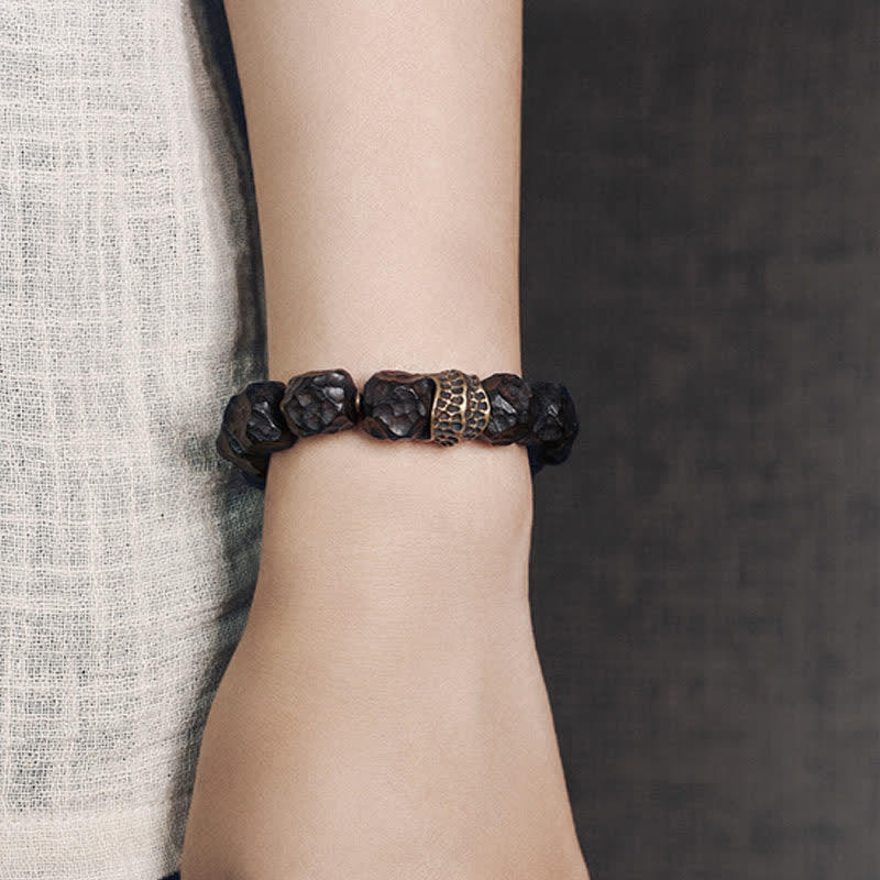 Ebony Wood Copper Couple Bracelet for Peace & Balance