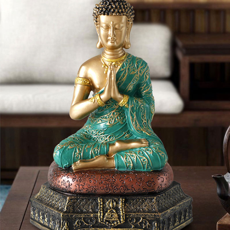Buddha Compassion Resin Statue for Serenity and Luck