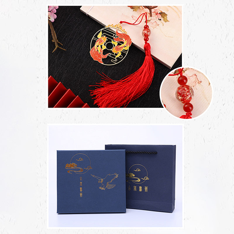 Gold Koi Fish Brass Bookmark for Spiritual Protection