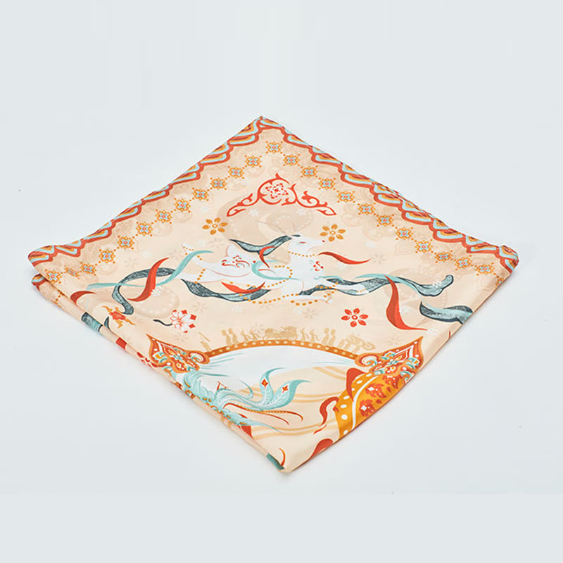 100% Mulberry Silk Scarf Inspired by Riyue Mountain | Tibetan Scarves