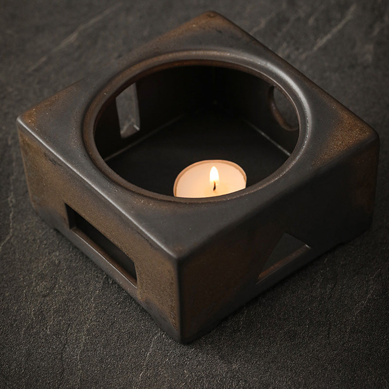 700ml Retro Brown Ceramic Gongfu Teapot with Base