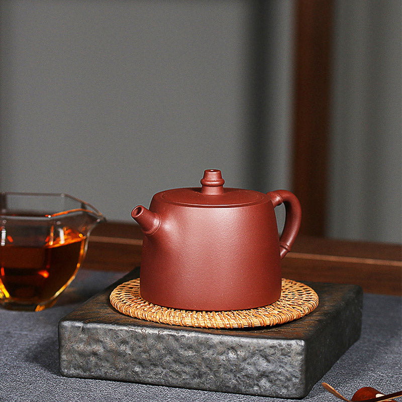 Handmade Purple Clay Bamboo Kung Fu Teapot 260ml