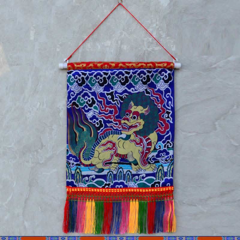Colorful Kirin Wall Art | Feng Shui Spiritual Decor 30cm