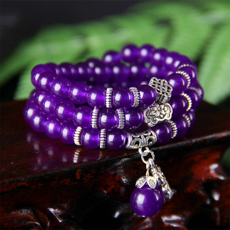 8mm Amethyst Pixiu Bracelet for Balance & Protection