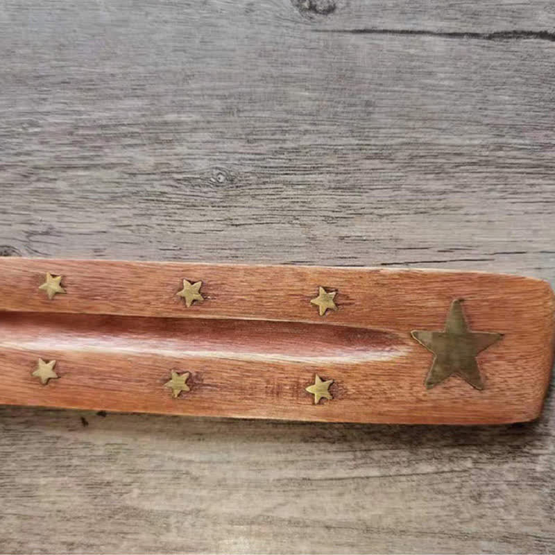 Handmade Wood Incense Burner | Meditation Decoration