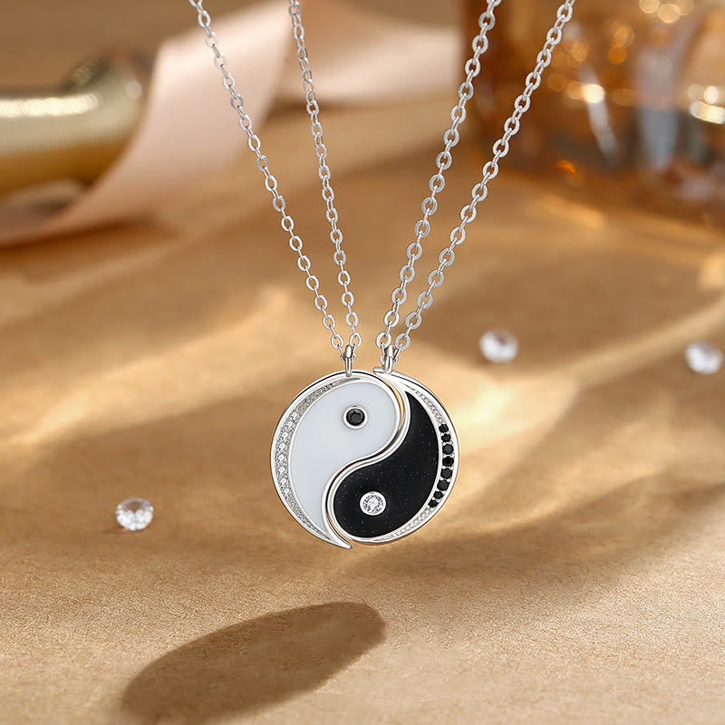925 Sterling Silver Yin Yang Harmony Necklace Pendant