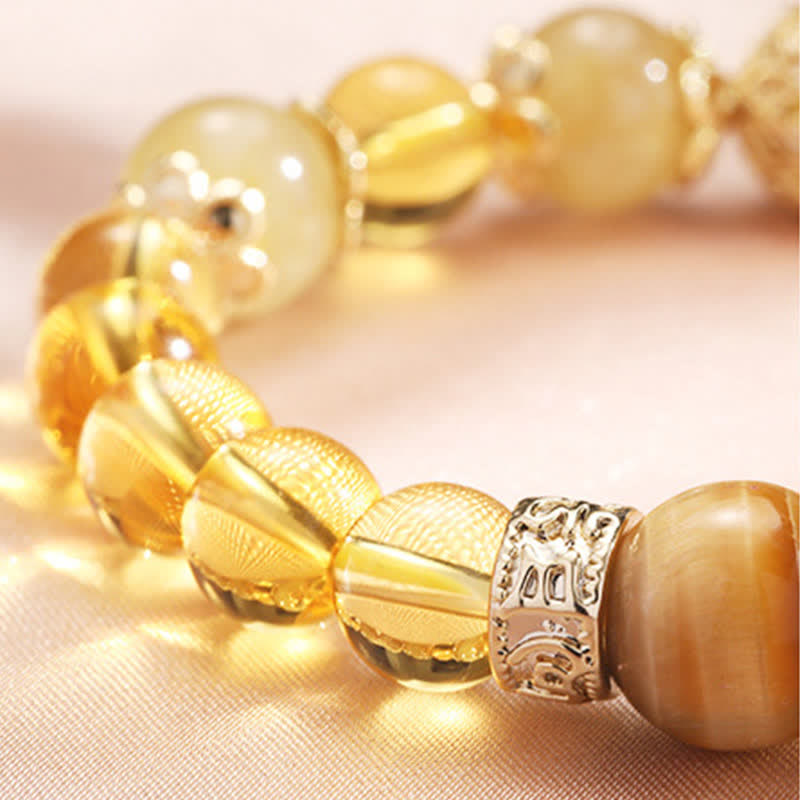 Citrine Generosity Prosperity Bracelet 16cm Elastic