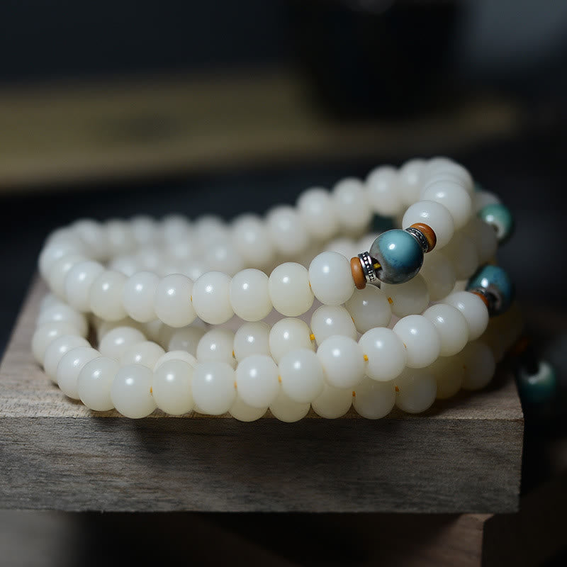108 Bead Bodhi Seed Mala Bracelet for Calm & Protection