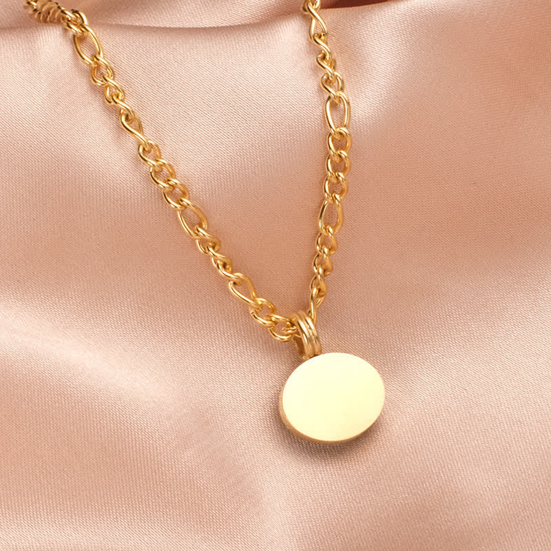 Turquoise Oval Strength Necklace Pendant in Titanium Steel