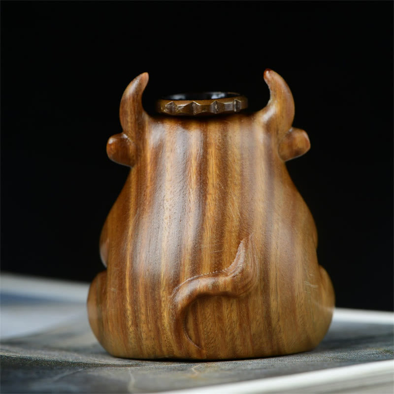 Handcrafted Green Sandalwood Calf Incense Burner 55mm