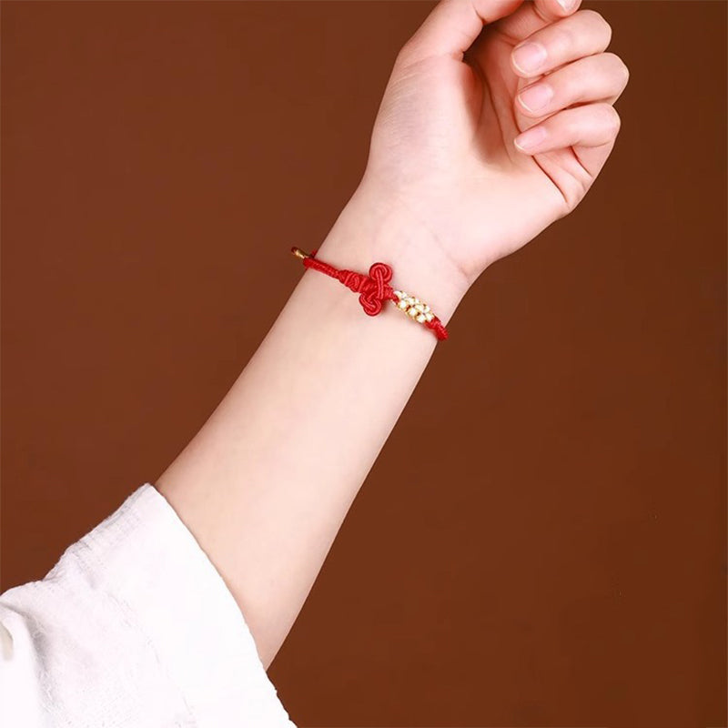 Red String Bracelet with Wenchang Knot | Luck & Strength